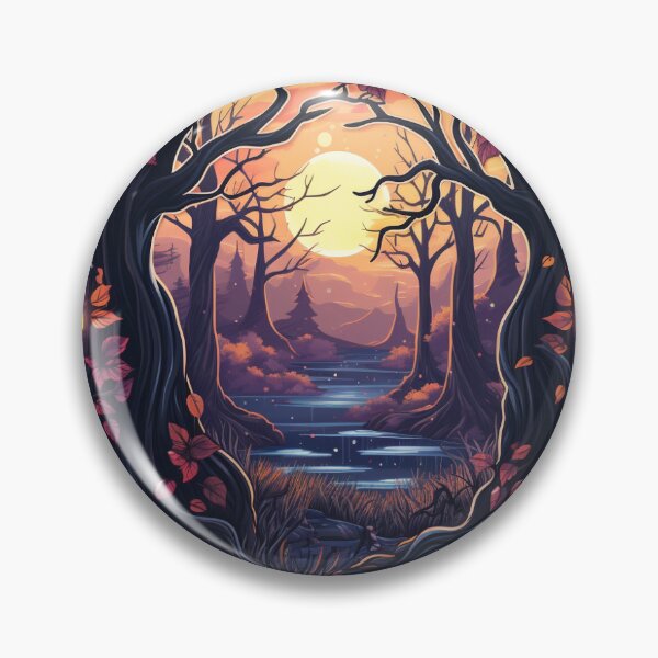 Artikelvorschau, Halloween-Aufkleber im mondbeschienenen Wald entworfen und verkauft von Moonlit-Forest.