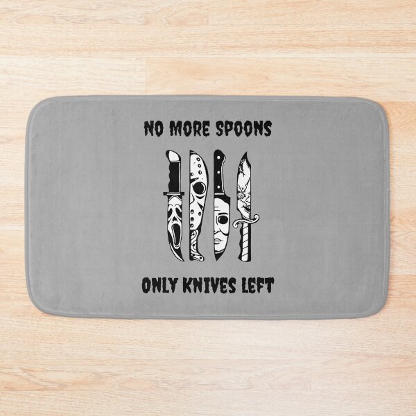 Item preview, No More Spoons Only Knives Left Scary Movie Characters  designed and sold by CaitlynConnor.