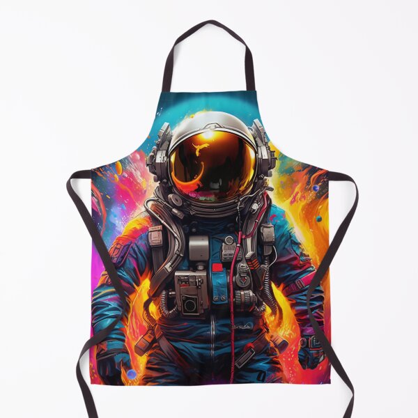 Item preview, Cyber astronaut scifi colorful neon designed and sold by GrinGalore.