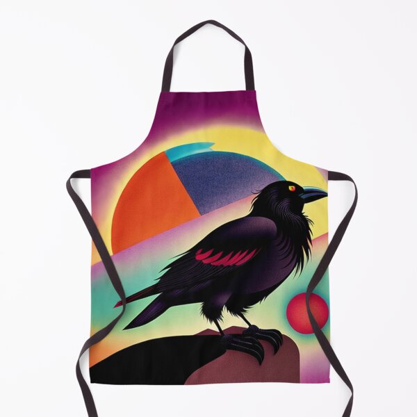 Item preview, Crow with full moon vibrant pop art raven bird designed and sold by Meena-tta.