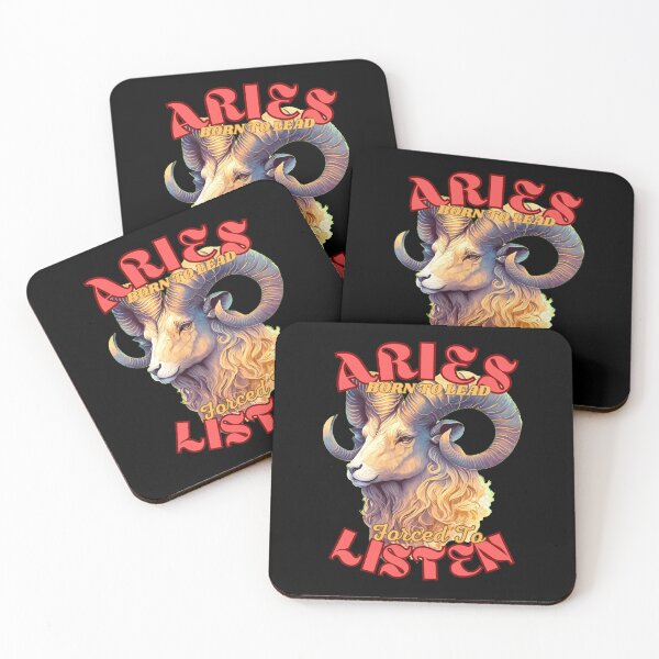 Item preview, Aries: Born To Lead, Forced To Listen. aries astrological sign designed and sold by ZodiacWonders.