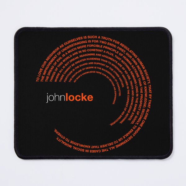 Item preview, John Locke famous quotes poster [orangered] designed and sold by CMYKStudio.