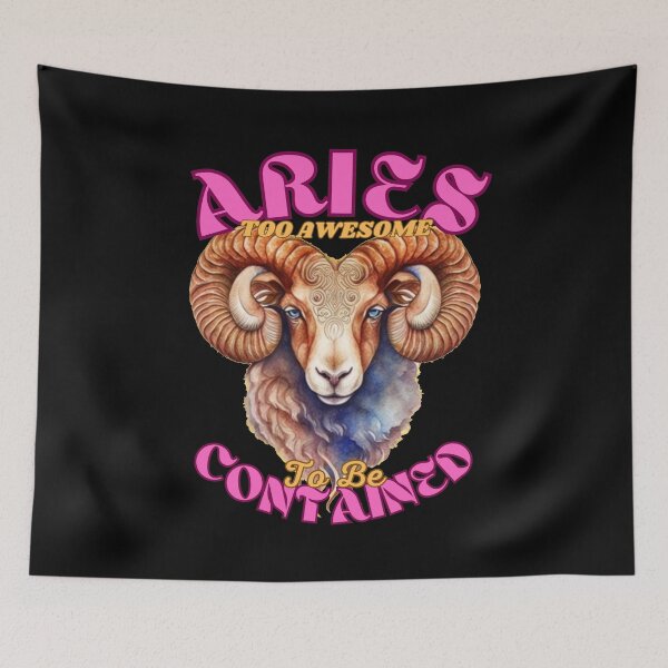Item preview, Aries: Too Awesome To Be Contained. aries lover designed and sold by ZodiacWonders.