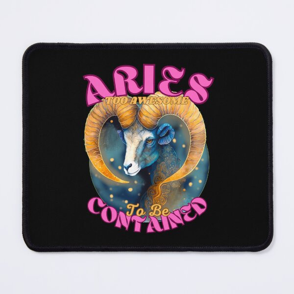 Item preview, Aries: Too Awesome To Be Contained. aries quote designed and sold by ZodiacWonders.