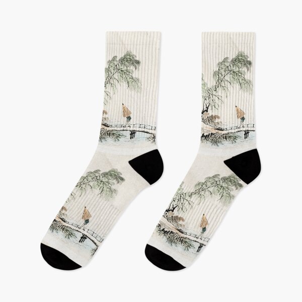 Item preview, A man crossing the bridge, vintage designed and sold by stripedcarpet.