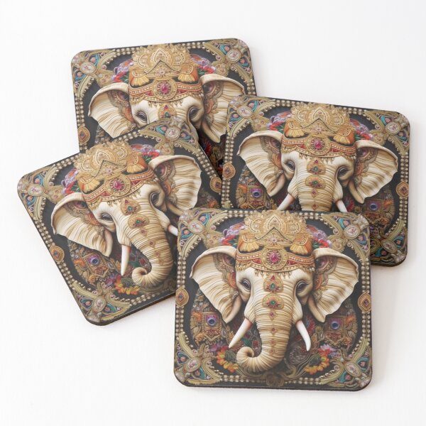 Item preview, Graceful, Elephant ,Beautiful and precious, embroidered fabric style designed and sold by Icon-Network.