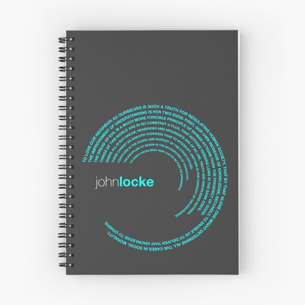 Item preview, John Locke famous quotes poster [aqua] designed and sold by CMYKStudio.