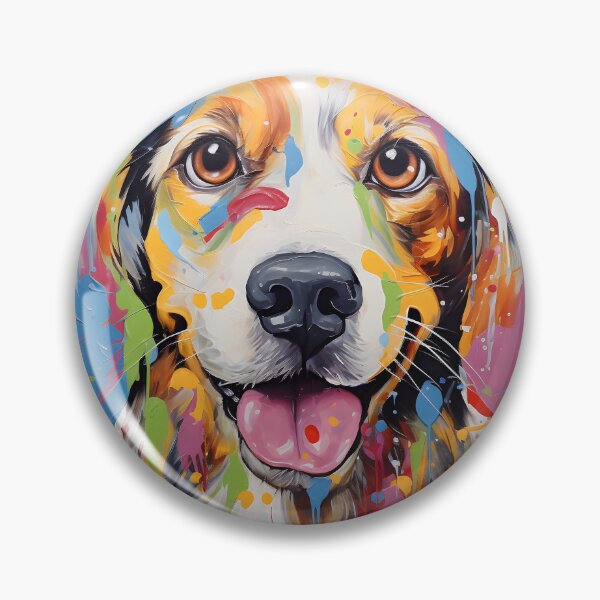 Item preview, Colorful Dog Painting designed and sold by inkArtistryfine.