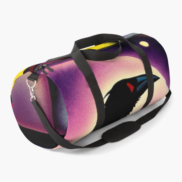 Item preview, black Crow with full moon light vibrant pop art raven bird designed and sold by Meena-tta.