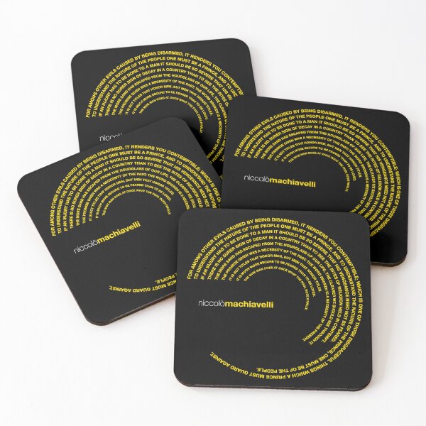 Item preview, Niccolò Machiavelli famous quotes poster [gold] designed and sold by CMYKStudio.
