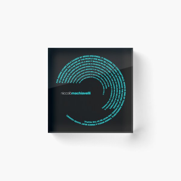 Item preview, Niccolò Machiavelli famous quotes poster [aqua] designed and sold by CMYKStudio.