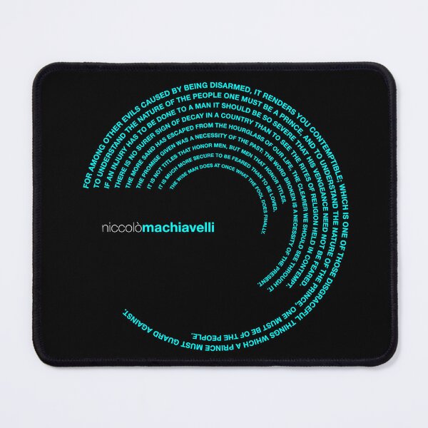 Item preview, Niccolò Machiavelli famous quotes poster [aqua] designed and sold by CMYKStudio.