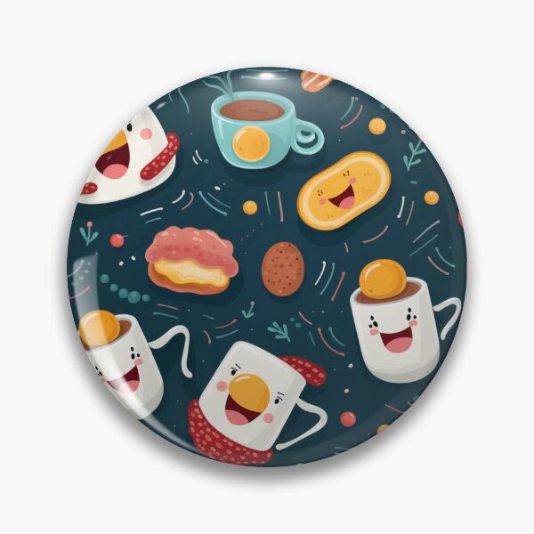 Item preview, patterns with cute food items designed and sold by SasiPen.