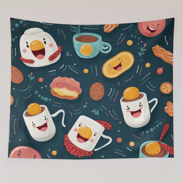 Item preview, patterns with cute food items designed and sold by SasiPen.