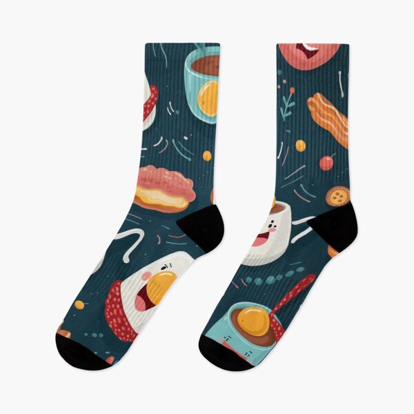 Item preview, patterns with cute food items designed and sold by SasiPen.