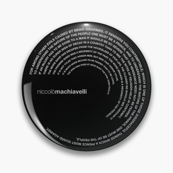 Item preview, Niccolò Machiavelli famous quotes poster [silver] designed and sold by CMYKStudio.
