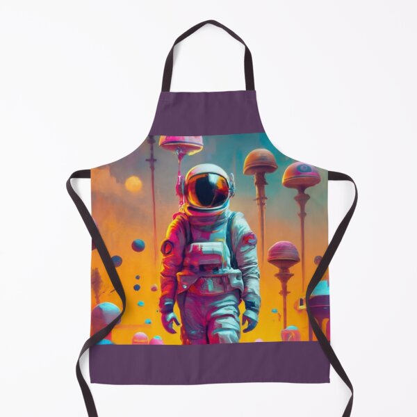 Item preview, Cyber astronaut scifi colorful neon planet designed and sold by GrinGalore.