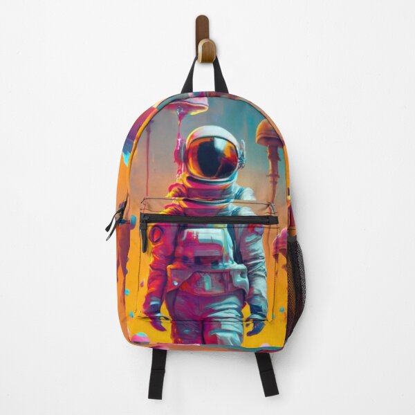 Item preview, Cyber astronaut scifi colorful neon planet designed and sold by GrinGalore.