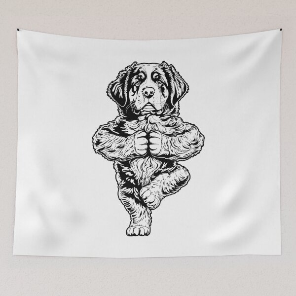 Item preview, Bernese Mountain Dog Yoga Puppy Funny Tree Pose Vrikshasana designed and sold by GrandeDuc.