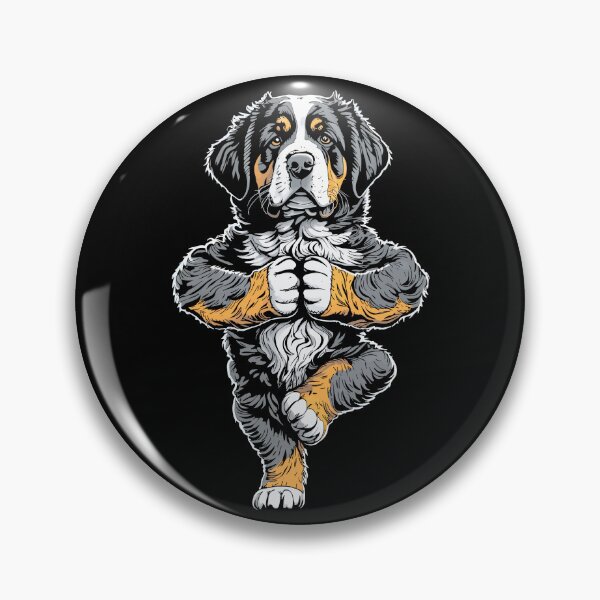 Item preview, Bernese Mountain Dog Yoga Puppy Funny Tree Pose Vrikshasana designed and sold by GrandeDuc.