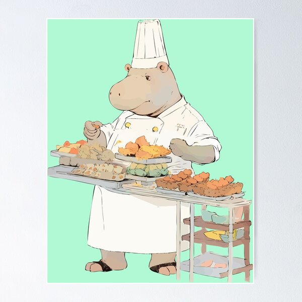 Item preview, Hippo chef 00008 designed and sold by LINLINTAIYNG88.