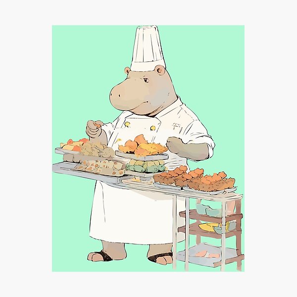 Item preview, Hippo chef 00008 designed and sold by LINLINTAIYNG88.