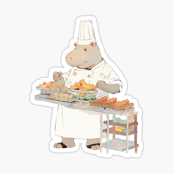 Item preview, Hippo chef 00008 designed and sold by LINLINTAIYNG88.