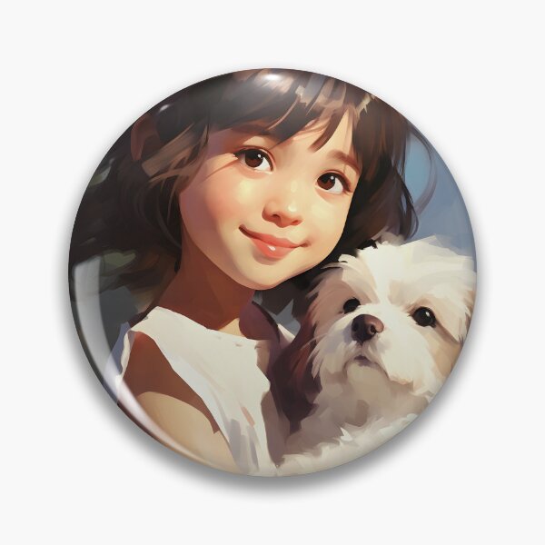 Item preview, Cherished Moments: Girl and Puppy Bond designed and sold by inkArtistryfine.