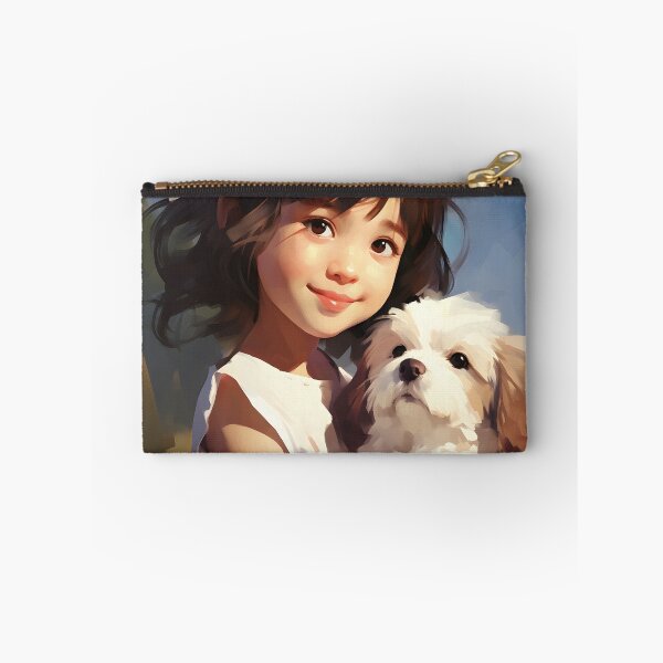 Item preview, Cherished Moments: Girl and Puppy Bond designed and sold by inkArtistryfine.