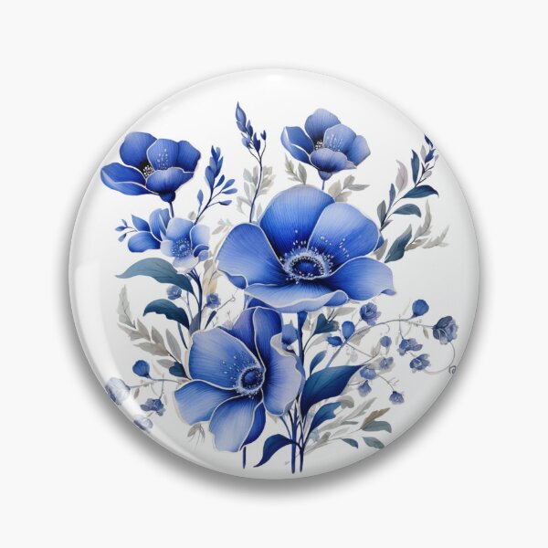 Item preview, Blue flower designed and sold by PearlenePearls.