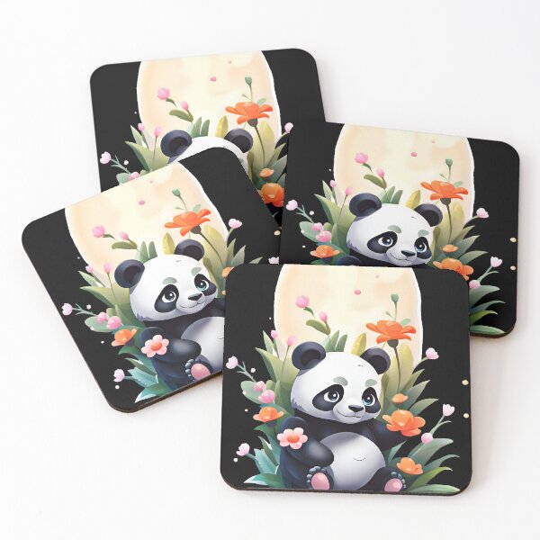 Item preview, Cute panda in flower garden designed and sold by Charmy Design.