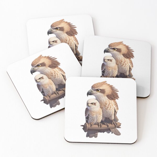 Item preview,  two sweet hawk friends designed and sold by Karaz's Animal Kingdom.