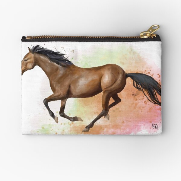 Watercolour Horse Zipper Pouch