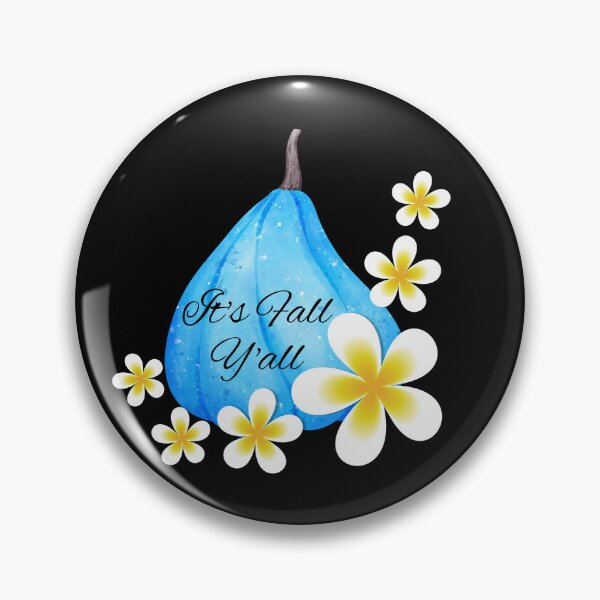 Item preview, It's Fall Y'all Blue Floral Pumpkin designed and sold by GraphicsClub.