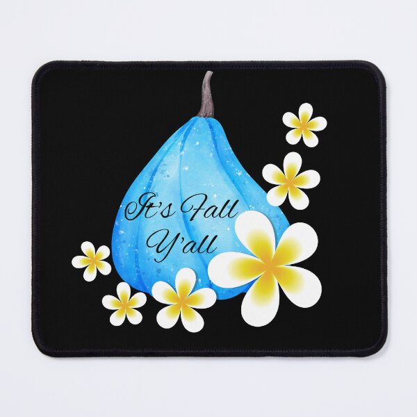 Item preview, It's Fall Y'all Blue Floral Pumpkin designed and sold by GraphicsClub.