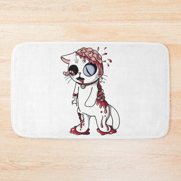 Item preview, White cat zombie  designed and sold by DJEverything.