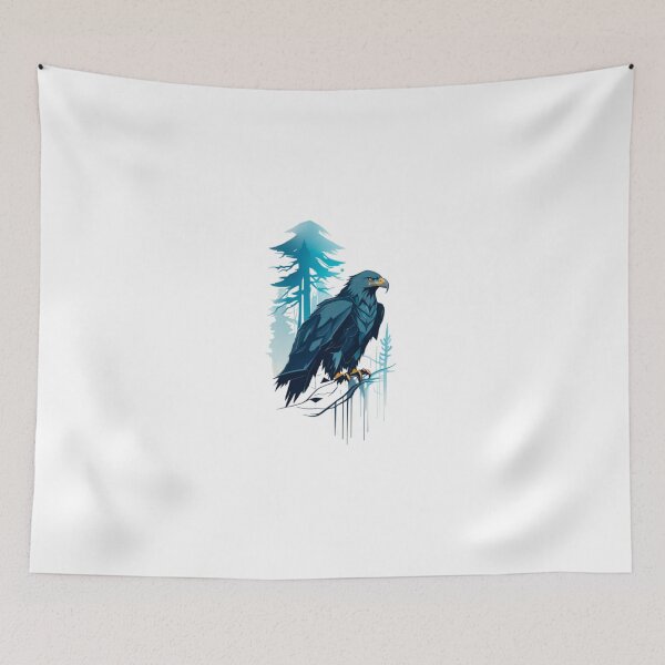Item preview, Abstract eagle wild forest designed and sold by KorArtStudio.