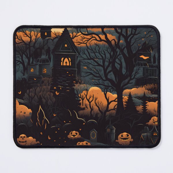Item preview, Halloween cemetery seamless image 1 designed and sold by Witchanun Komutthong.