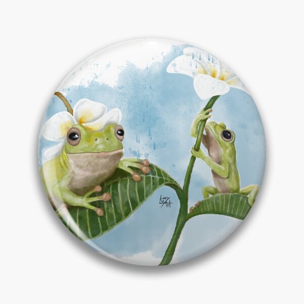 Item preview, Watercolour Flower Frogs designed and sold by lucyluart.