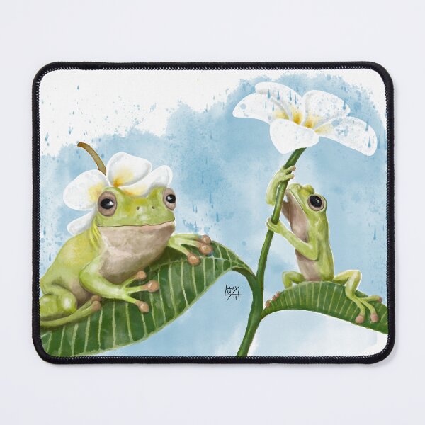 Item preview, Watercolour Flower Frogs designed and sold by lucyluart.