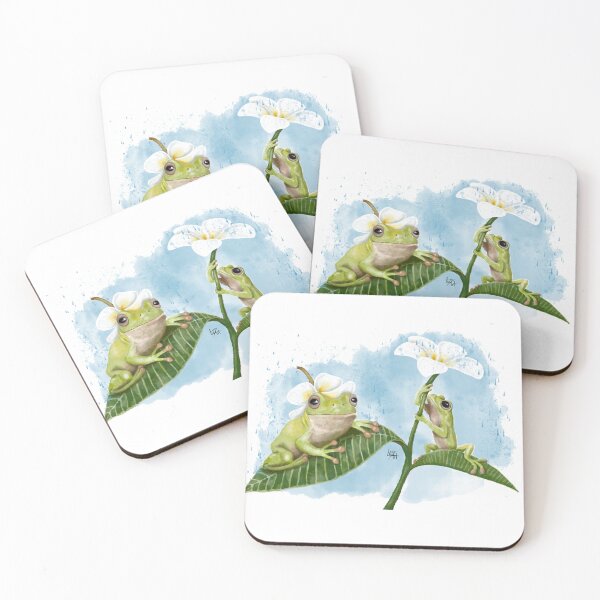 Item preview, Watercolour Flower Frogs designed and sold by lucyluart.