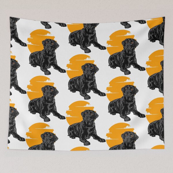 Item preview, Black dog with sun, cool dog with sun, siting black dog with sun designed and sold by GreyStanzione1.