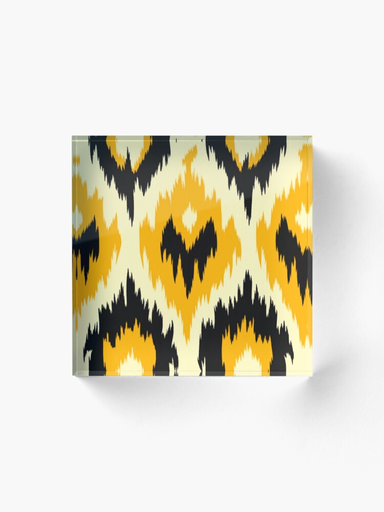 Thumbnail 1 of 5, Acrylic Block, Ikat Pattern designed and sold by SideSignal.