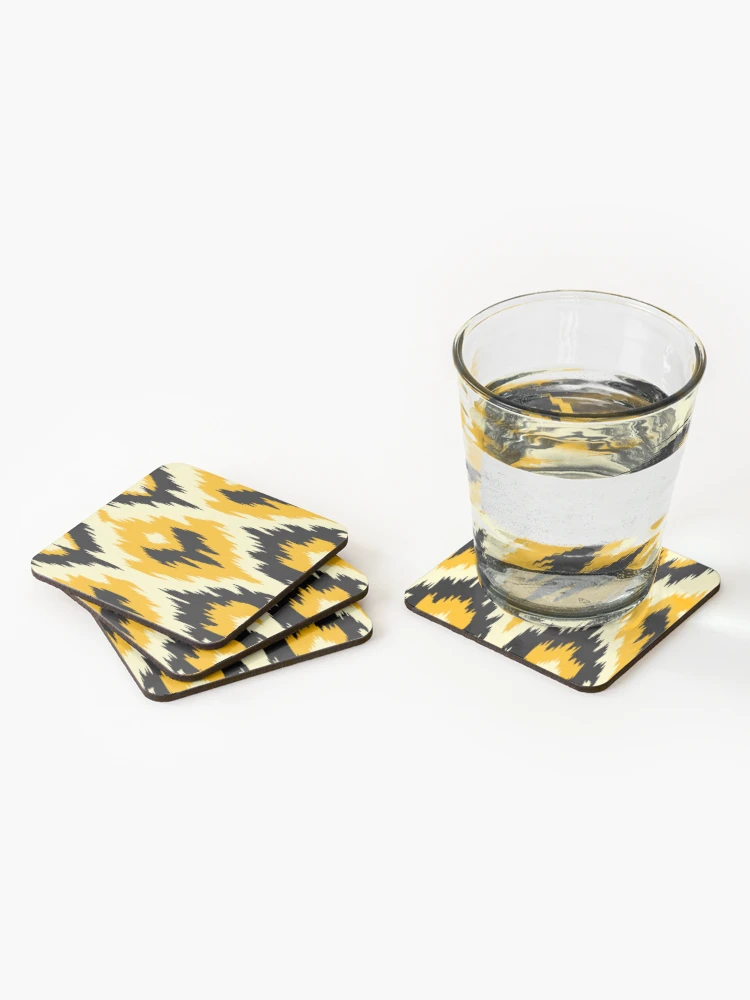 Thumbnail 2 of 5, Coasters (Set of 4), Ikat Pattern designed and sold by SideSignal.