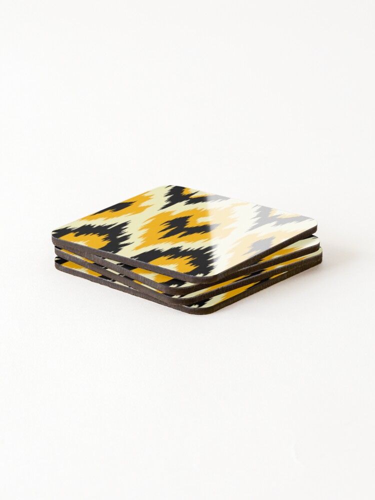Thumbnail 4 of 5, Coasters (Set of 4), Ikat Pattern designed and sold by SideSignal.