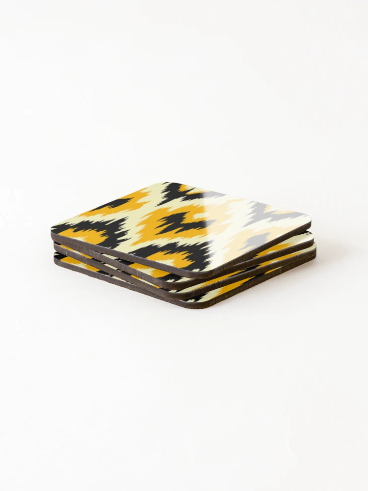 Thumbnail 4 of 5, Coasters (Set of 4), Ikat Pattern designed and sold by SideSignal.