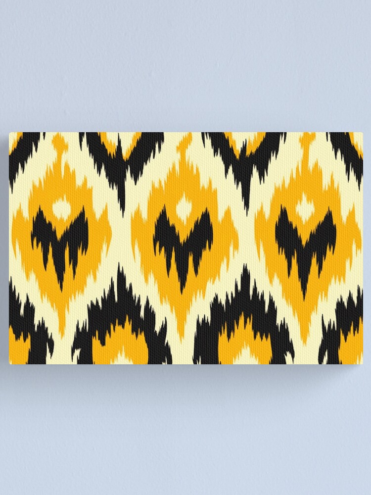 Thumbnail 1 of 3, Canvas Print, Ikat Pattern designed and sold by SideSignal.