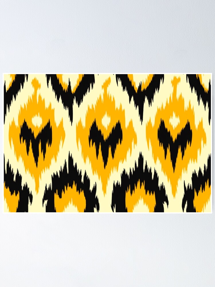 Thumbnail 1 of 3, Poster, Ikat Pattern designed and sold by SideSignal.