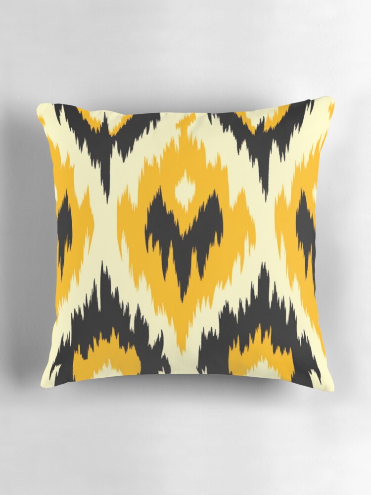Thumbnail 3 of 4, Pillow, Ikat Pattern designed and sold by SideSignal.