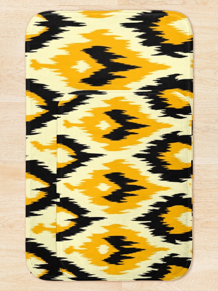 Thumbnail 5 of 6, Bath Mat, Ikat Pattern designed and sold by SideSignal.
